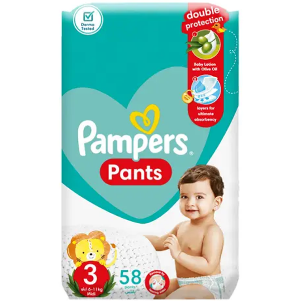 Show details for Pampers Jumbo Pants Size 3 58 Diapers Picture of Pampers Jumbo Pants Size 3 58 Diapers