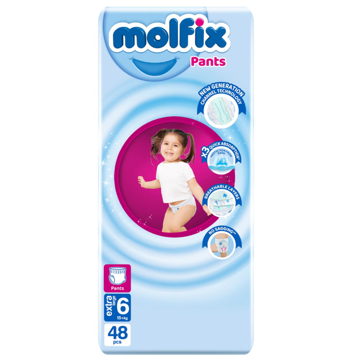 Picture of Molfix Pants 48 Diapers M 6