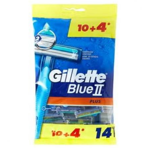 Show details for Gillette Blue2 Plus Razor 10+4 Free Picture of Gillette Blue2 Plus Razor 10+4 Free