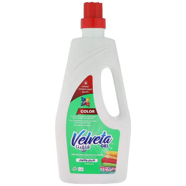 Show details for Velveeta Colored Clothes Gel 1L Picture of Velveeta Colored Clothes Gel 1L
