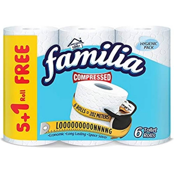Show details for Familia Compressed Toilet 6 Rolls Picture of Familia Compressed Toilet 6 Rolls