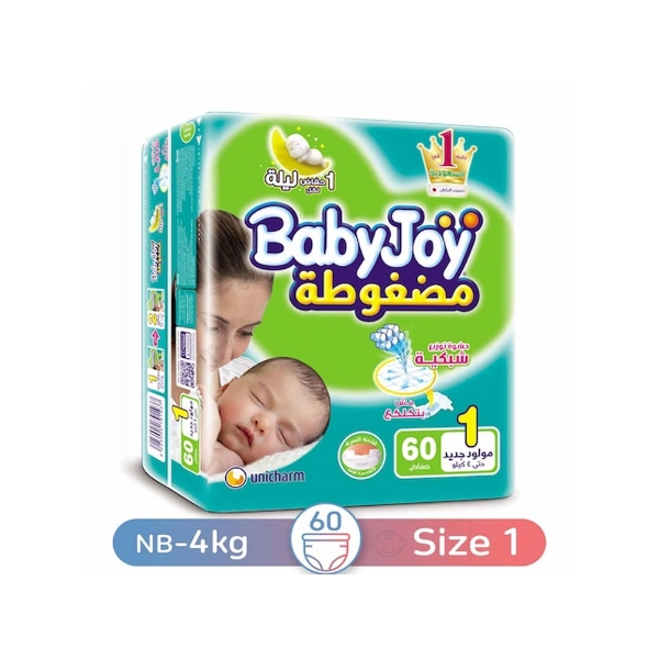 Show details for Baby Joy baby diapers, 60 s, size 1 Picture of Baby Joy baby diapers, 60 s, size 1