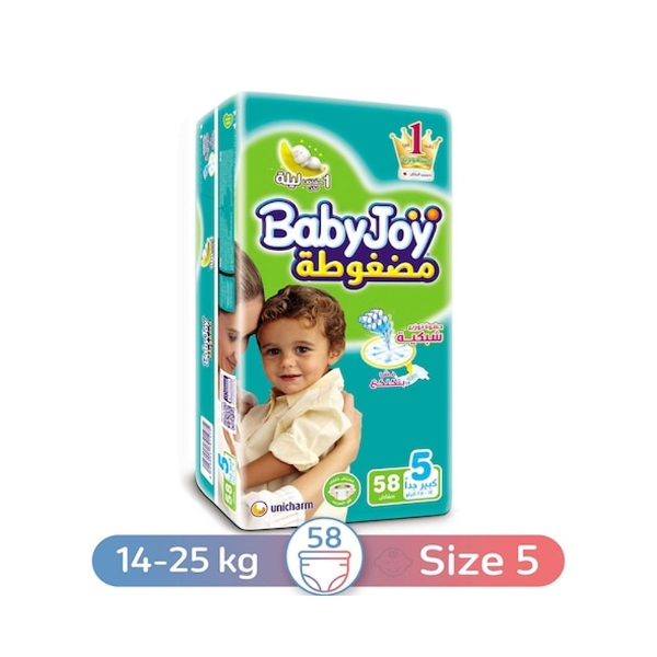 Show details for Baby Joy baby diapers, 58 s, size 5 Picture of Baby Joy baby diapers, 58 s, size 5