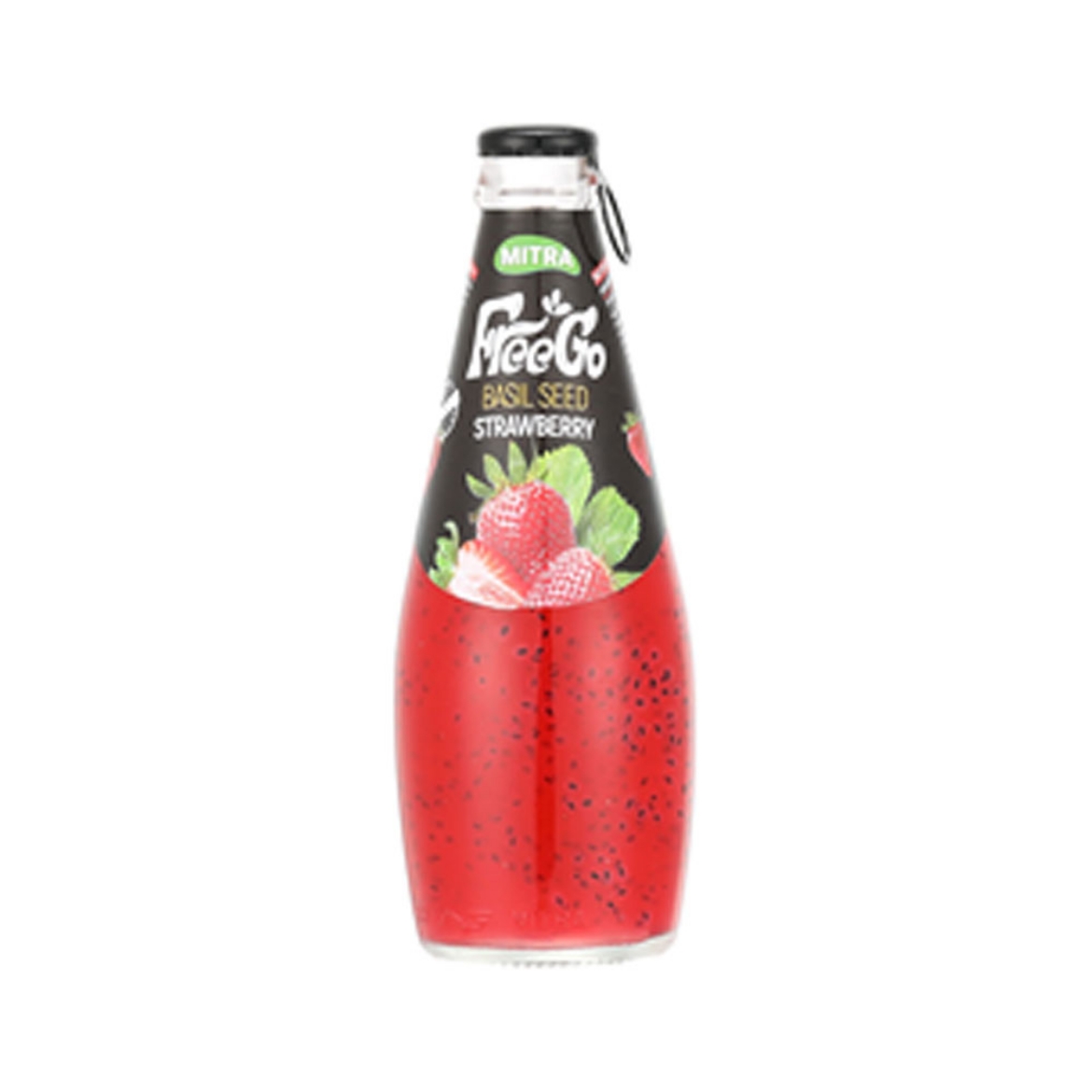 Picture of Free Go basil seed drink, strawberry flavor, 290 ml