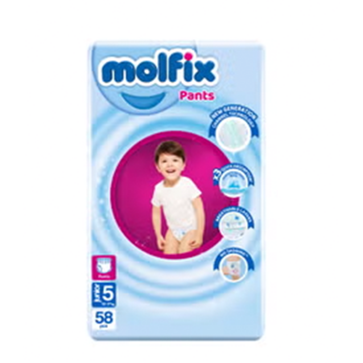 Picture of Molfix Pants 58 Diapers M 5