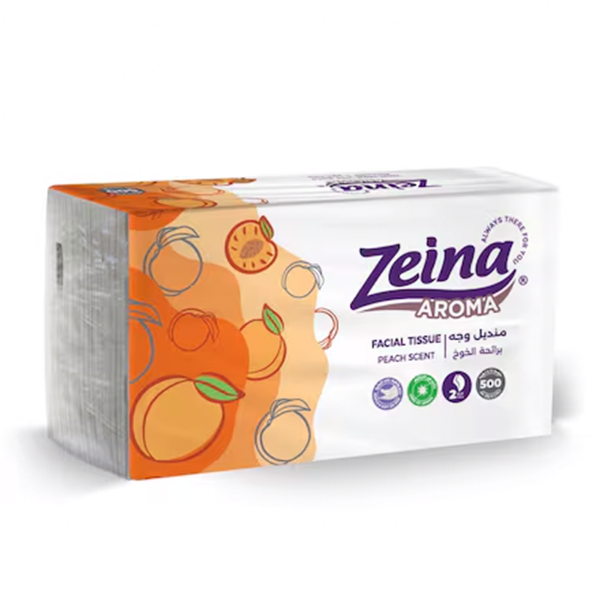 Show details for Zeina Fruit Tissues Peach 500 Tissues Picture of Zeina Fruit Tissues Peach 500 Tissues