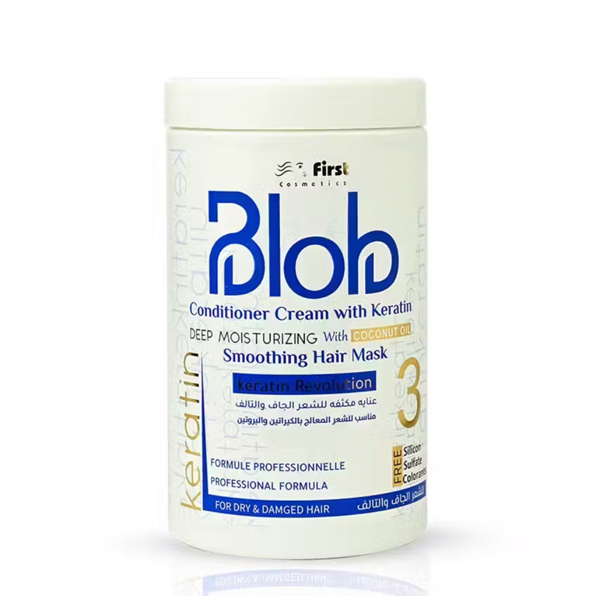 Picture of Blob bath cream for dry and damaged hair with keratin and protein 1 kg