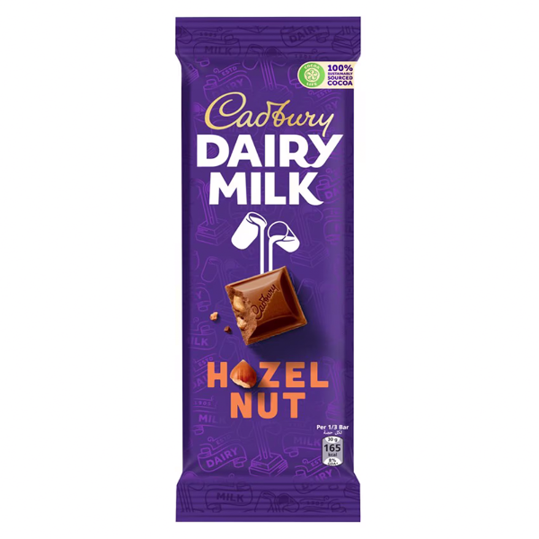 Show details for Cadbury Dairy Milk Hazelnut Chocolate 85g Picture of Cadbury Dairy Milk Hazelnut Chocolate 85g