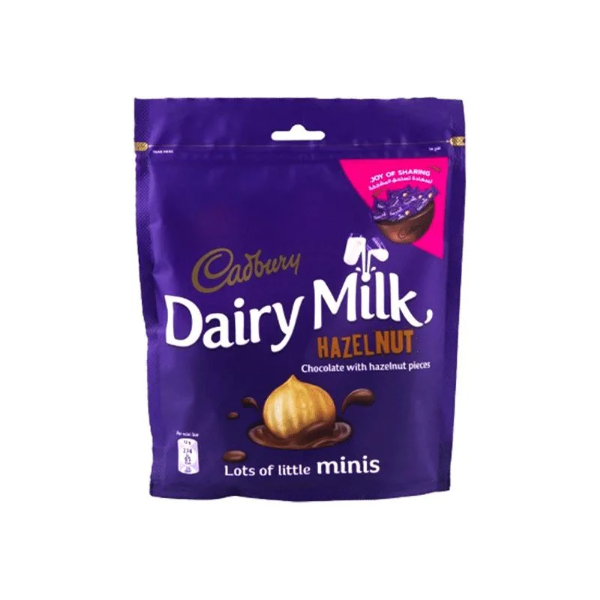 Show details for Cadbury Dairy Milk Mini Hazelnut Chocolate 168g Picture of Cadbury Dairy Milk Mini Hazelnut Chocolate 168g