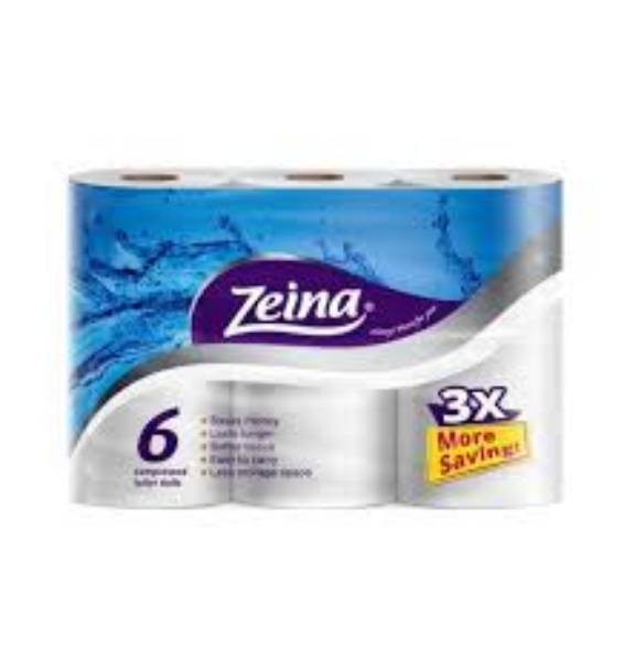 Show details for Zeina Compressed Toilet Paper - 6 Rolls Picture of Zeina Compressed Toilet Paper - 6 Rolls