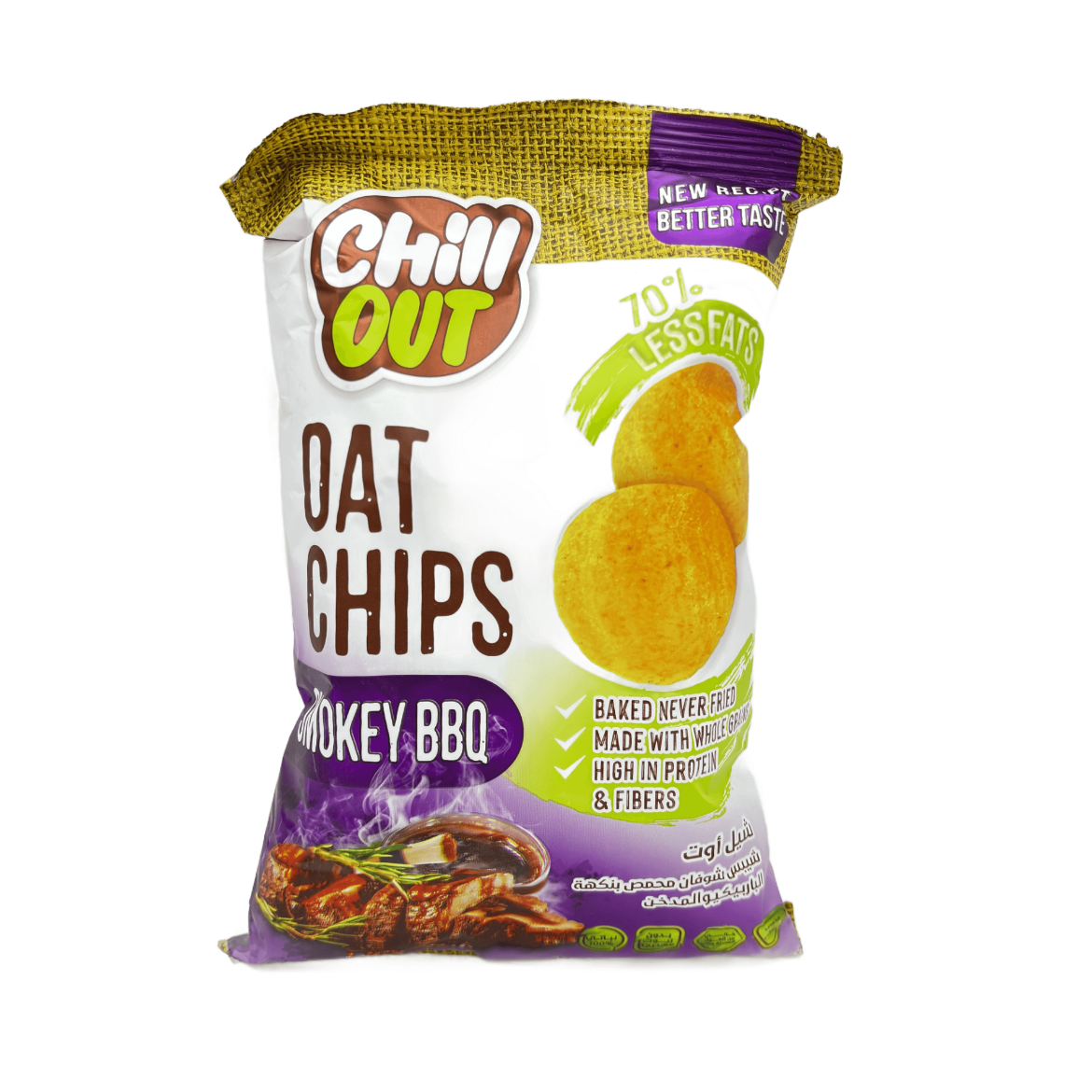 Picture of Chill Out Toasted Oat Chips Smoky BBQ Flavor 60g