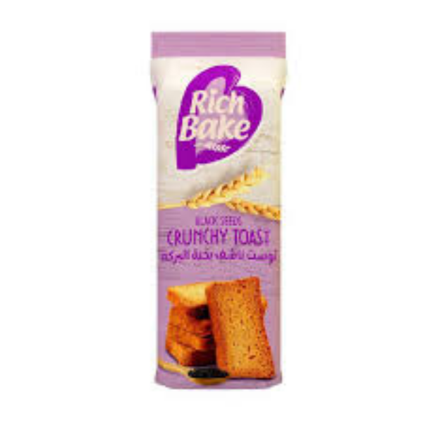 Show details for Rich Bake Dry Toast with Black Seed 170g Picture of Rich Bake Dry Toast with Black Seed 170g