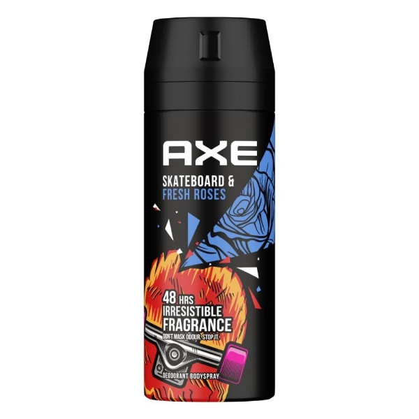 Show details for Axe Skateboard Fresh Rose Deodorant Spray 150ml Picture of Axe Skateboard Fresh Rose Deodorant Spray 150ml
