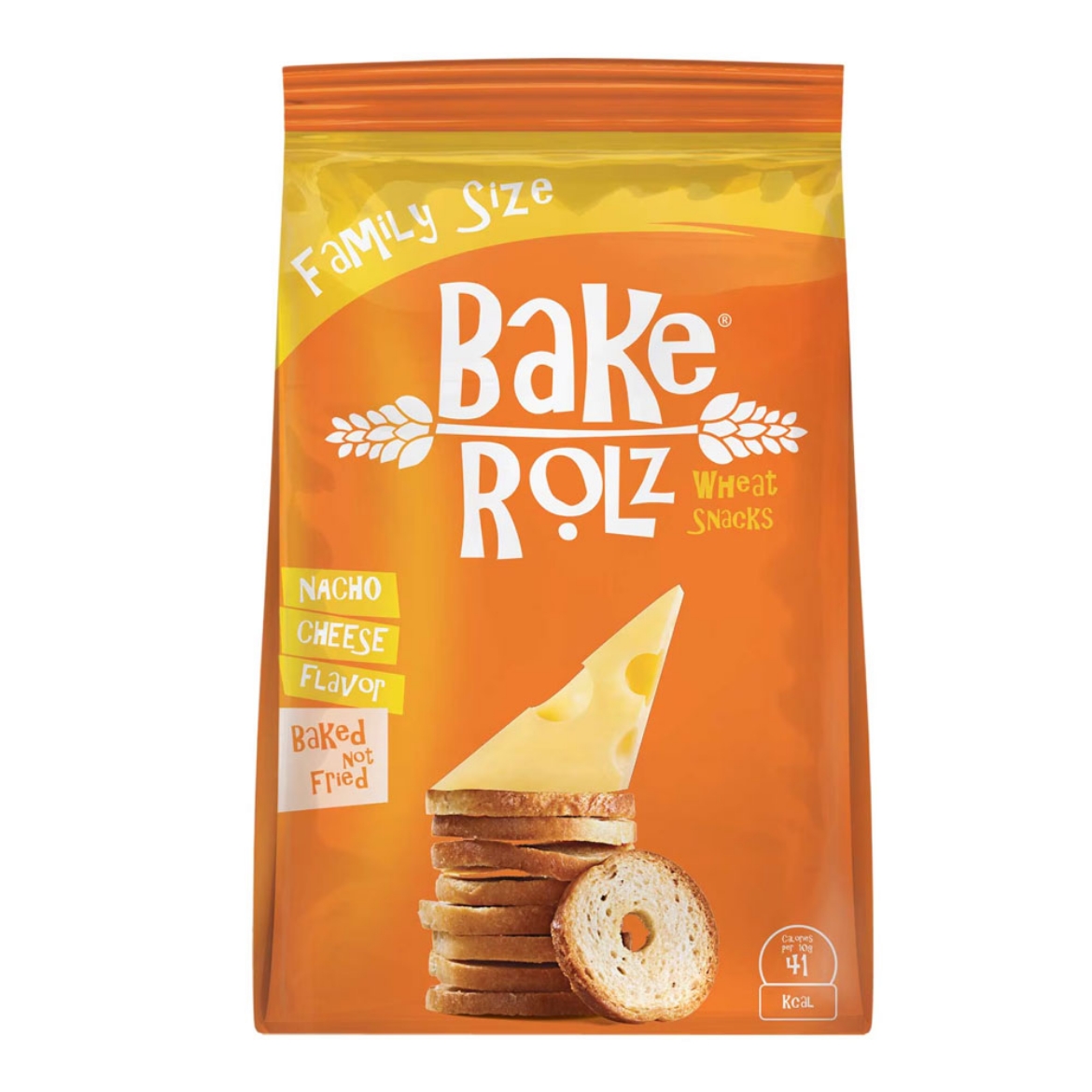 Picture of Bake Rolz Wheat Snacks Nacho Cheese