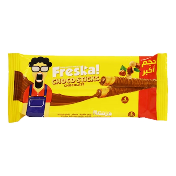 Show details for Freska Choco Sticks Chocolate & Hazelnut Wafer 4pk Picture of Freska Choco Sticks Chocolate & Hazelnut Wafer 4pk