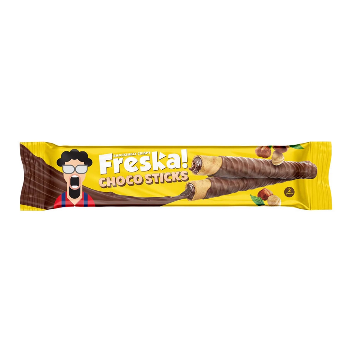 Picture of Freska Choco Sticks White Chocolate & Hazelnut Wafer 2pk