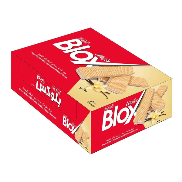 Show details for Blox Vanilla Cream Wafer Biscuits 60g (12 pieces) Picture of Blox Vanilla Cream Wafer Biscuits 60g (12 pieces)