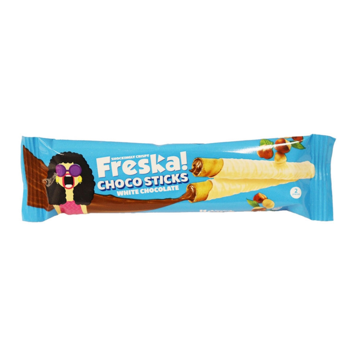 Picture of Freska Choco Sticks White Chocolate & Hazelnut Wafer 2pk