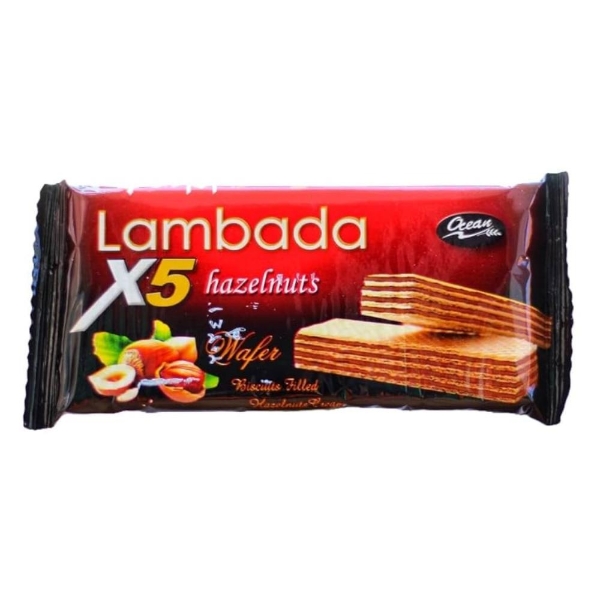 Show details for Lambada Wafer Biscuits X5 with Hazelnut Cream 4 Pcs Picture of Lambada Wafer Biscuits X5 with Hazelnut Cream 4 Pcs