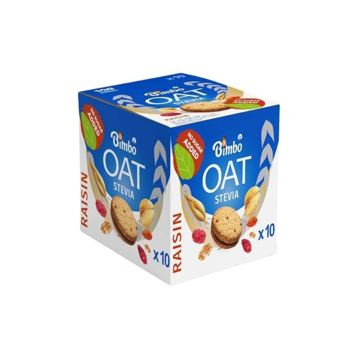 صورة بيمبو بسكويت شوفان بالزبيب ستيفيا (ع×10)